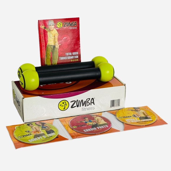 Zumba Fitness Total-Body Transformation  3 DVD Set + Toning Sticks - Picture 3 of 6